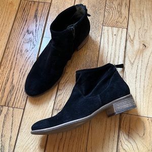 Paul Green Suede Ankle Bootie Black Women’s 7.5